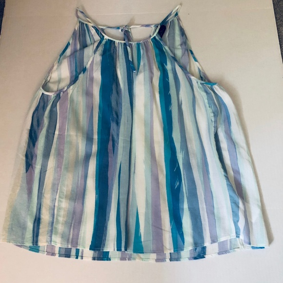 GAP Tops - GAP “Watercolor” Stripe Tank Top